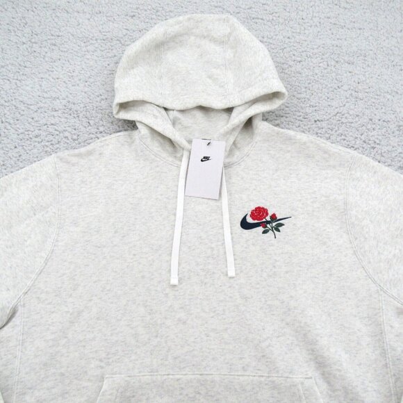 Nike Sportswear Club Fleece Hoodie Mens Size Medium Birch Heather NEW - Picture 5 of 10